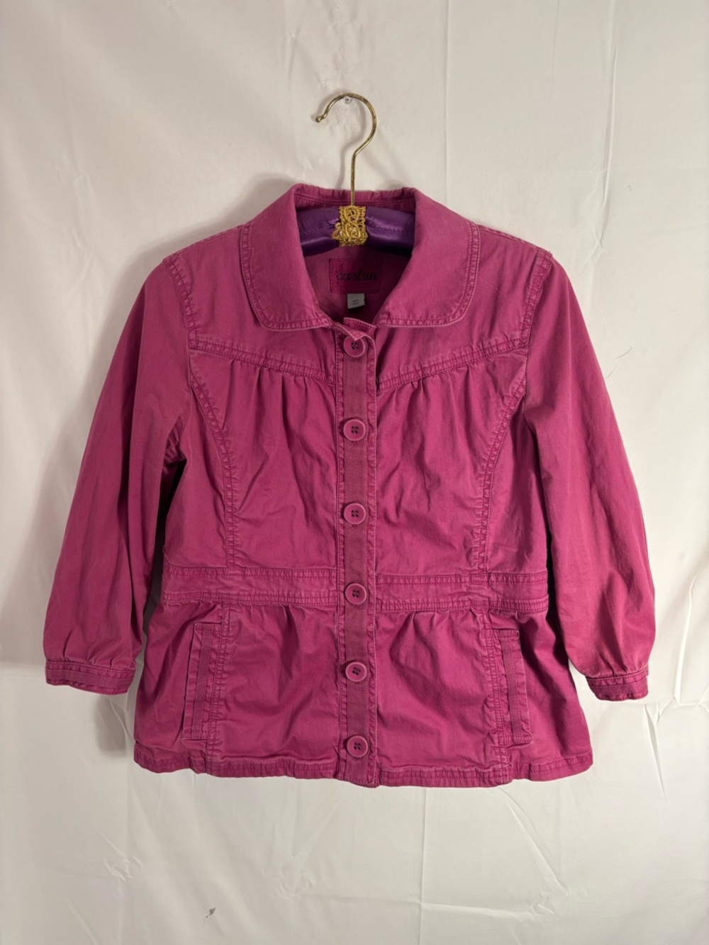 Magenta Pink Babydoll Artsy Indie Sleeze Twee Lightweight Spring Jacket Size M - Picture 1 of 13